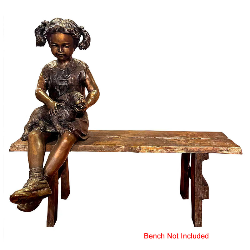 Girl Holding Puppy Sculpture