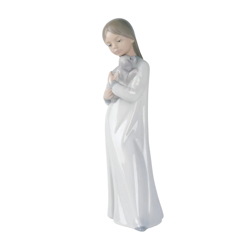 Girl with Dog Porcelain Figurine by NAO