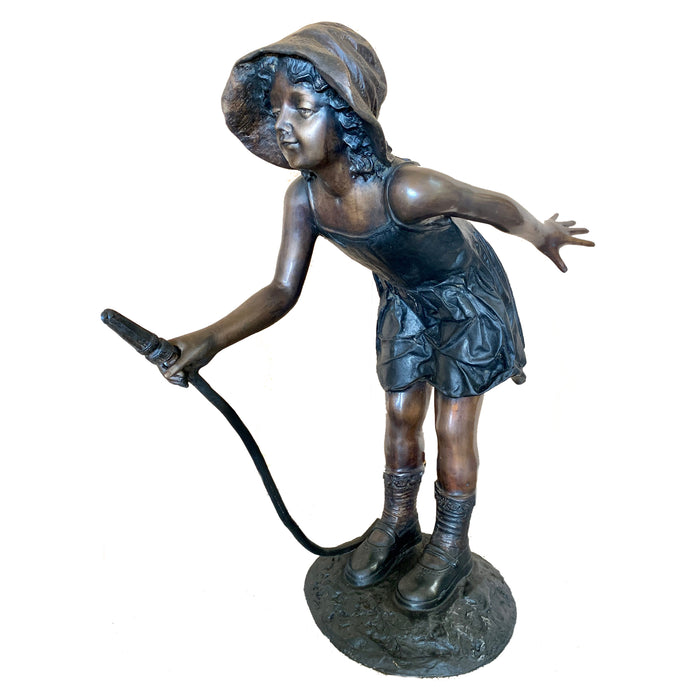Girl with Hose Bronze Fountain