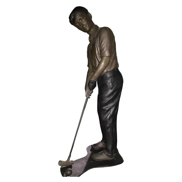Golfer Putting Bronze Sculpture