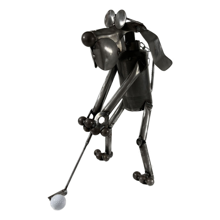 Golfing Dog Sculpture