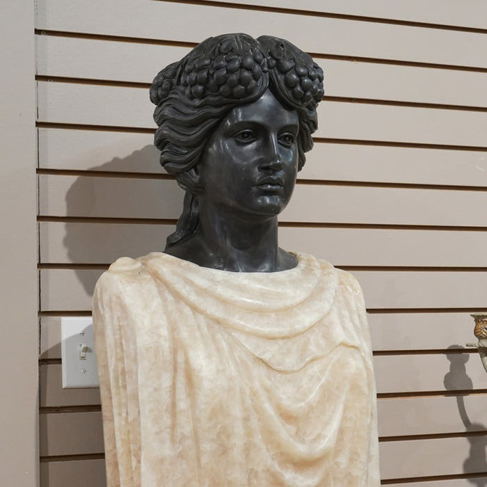 Greek Female Marble Floor Sculpture