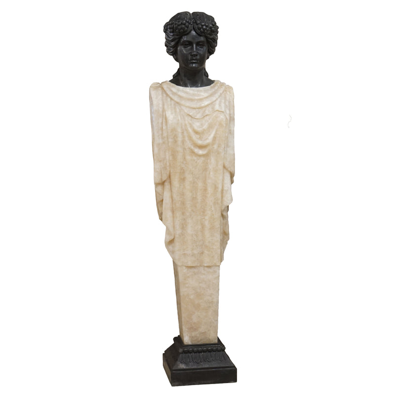 Greek Female Marble Floor Sculpture