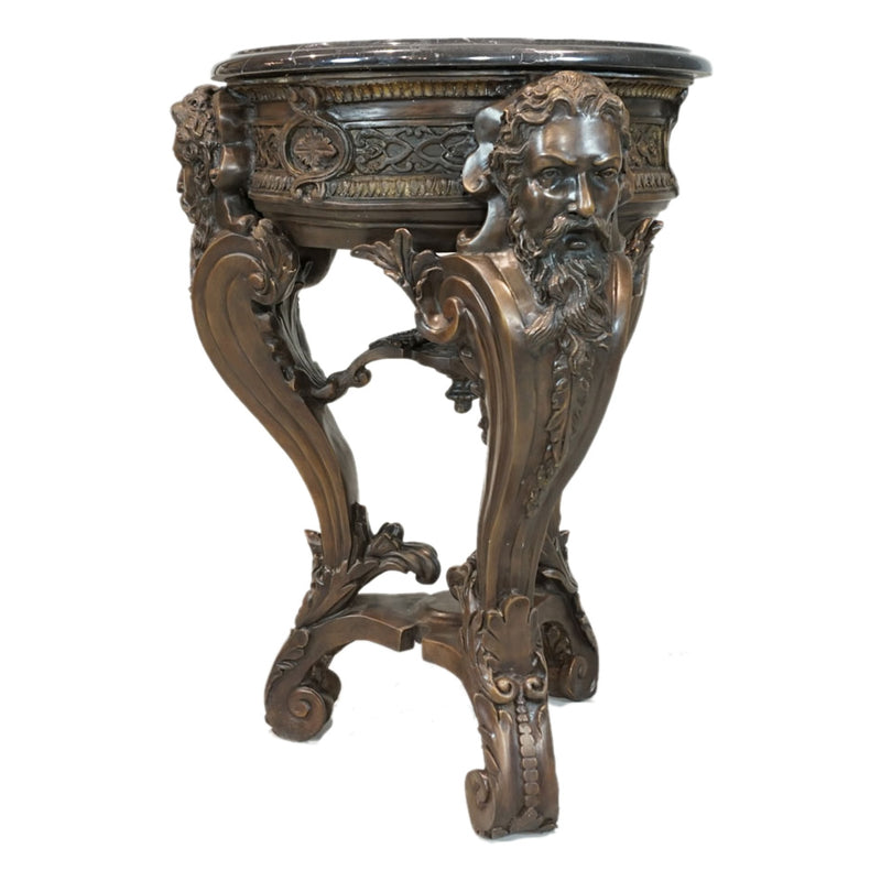 Greek God Pedestal Table in Bronze