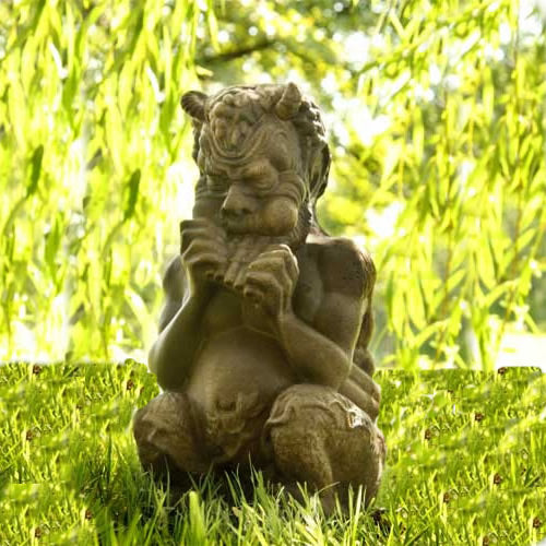 Chubby Greek Pan Garden Statue