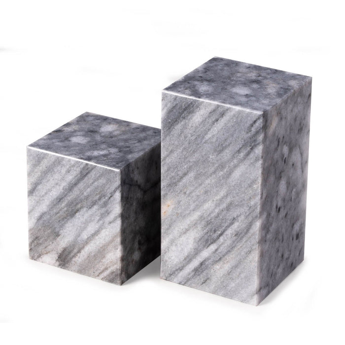 Marble Cube Design Bookends Set