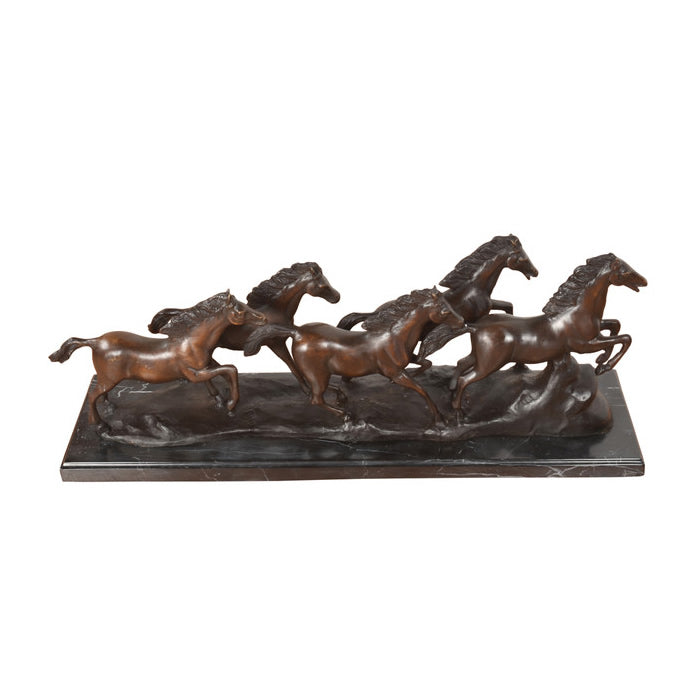 Stampeding Horses Bronze Sculpture