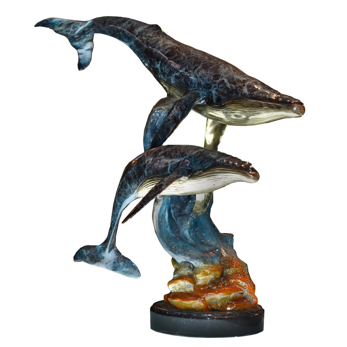 Humpback Whale Tabletop Bronze Sculpture — AllSculptures