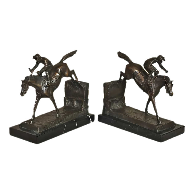 Steeplechase Horse & Jockey Bookends