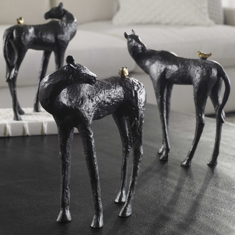 Horse and Bird Tabletop Sculpture