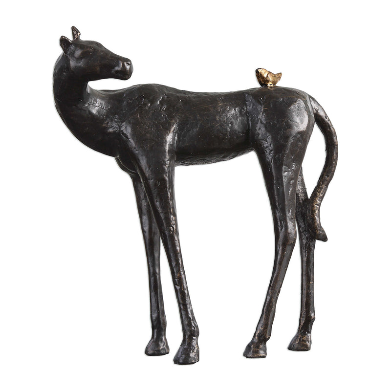 Horse and Bird Tabletop Sculpture