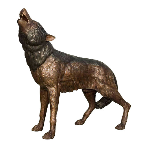 Howling Wolf Bronze Sculpture