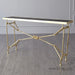 Industrial Knot Console Table Gold Finish 4