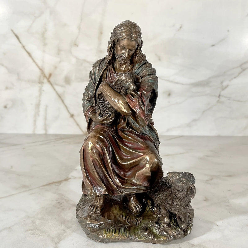 Jesus Holding Lamb Sculpture