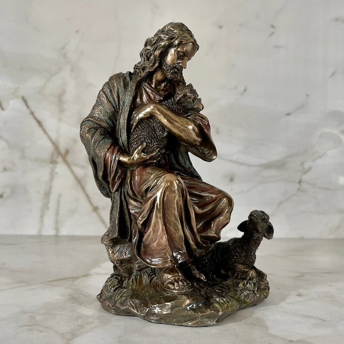 Jesus Holding Lamb Sculpture