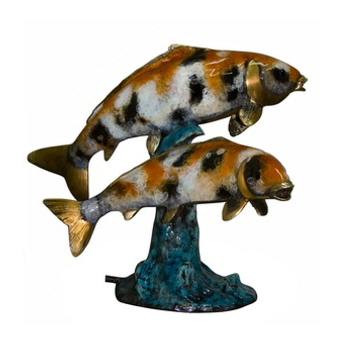 Koi Fish Fountain Spitter Sculpture