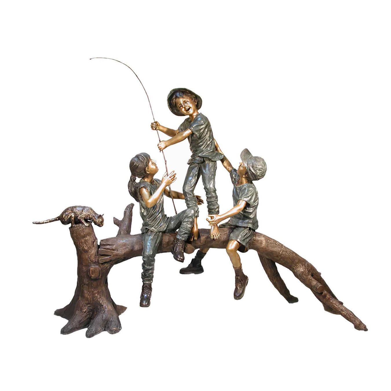 Boy Fishing Statue for Pond