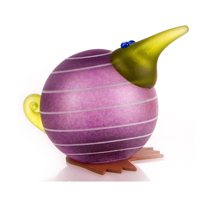 Kiwi Bird Paperweight Purple Borowski