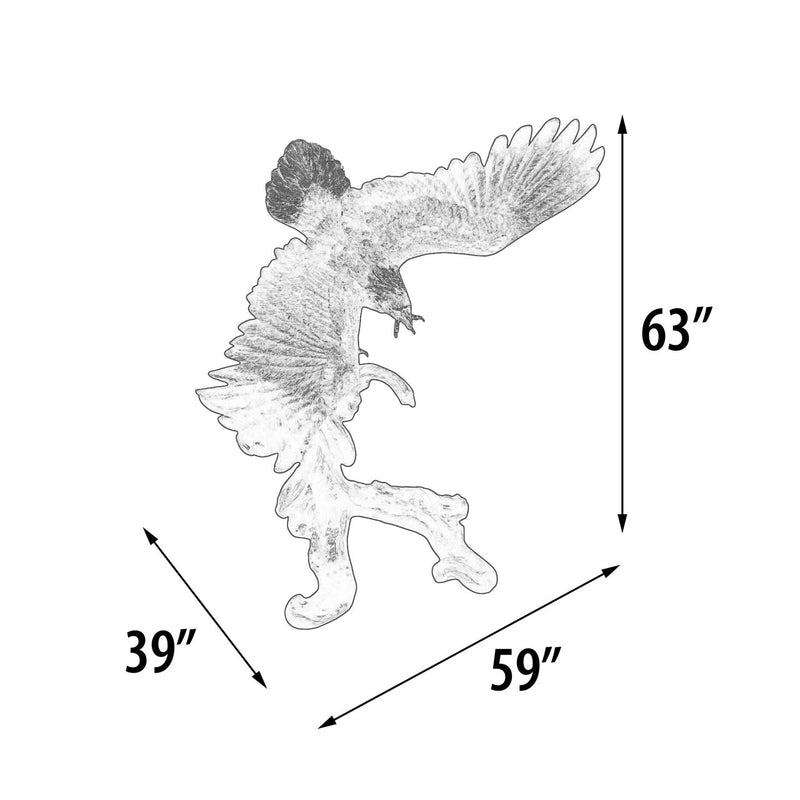 Large Soaring Eagle Bronze Statue Dimensions