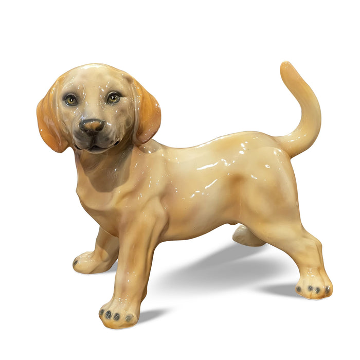 Labrador Puppy Sculpture-Italian Ceramic
