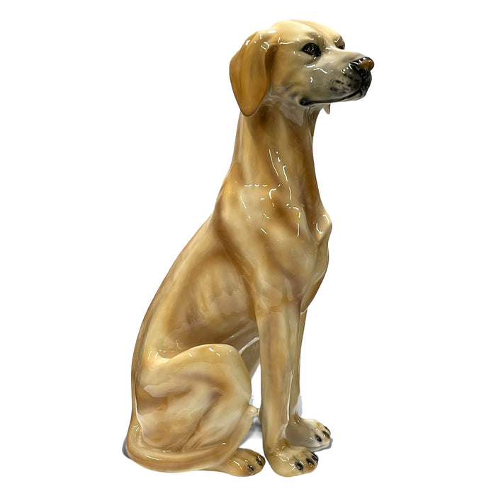 Labrador Sculpture-Italian Ceramic- Side View