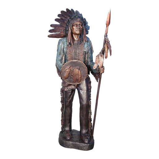 Large Indian Chief Bronze Sculpture