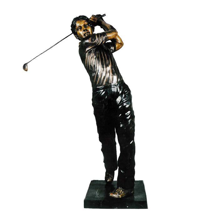 Life Size Golfer Bronze Sculpture