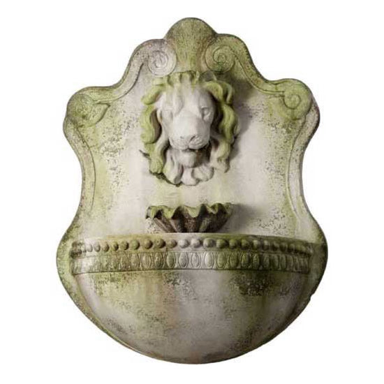 Lion and Shell Wall Fountain
