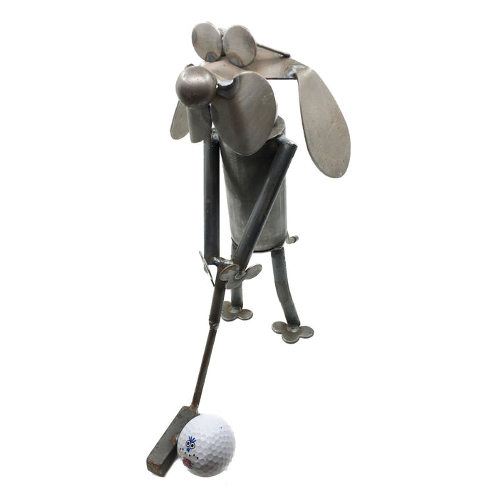 Little Golfing Dog Sculpture by Yardbirds