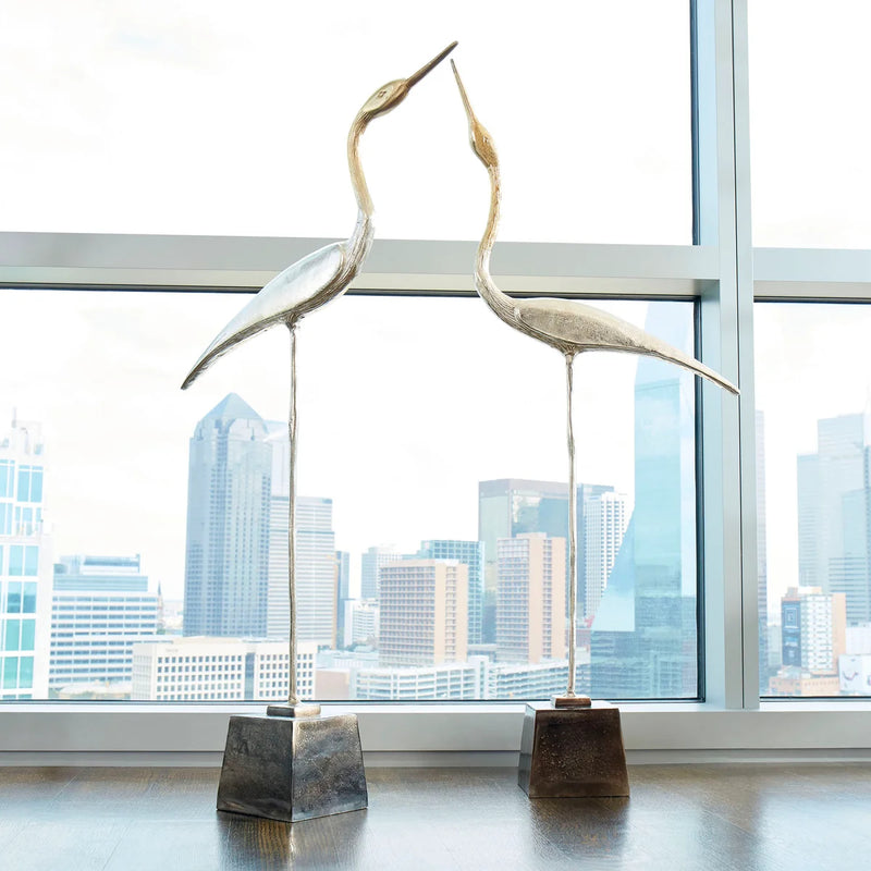 Modern Crane Sculpture Set