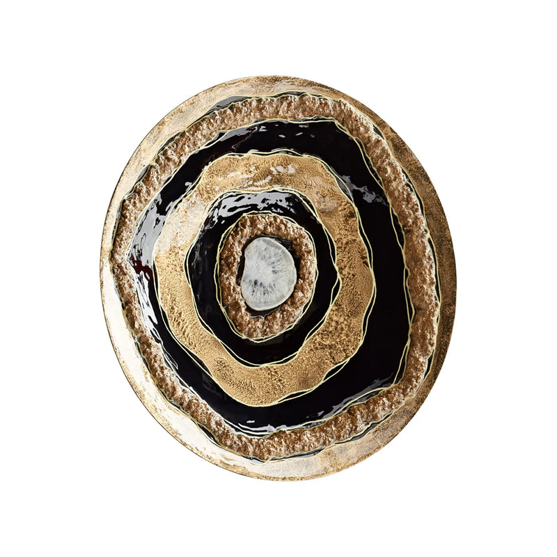 Mystic Gold Art Glass Wall Bowls