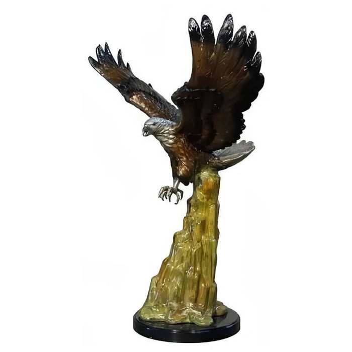 Majestic Bronze Eagle Landing Sculpture II