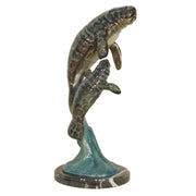 Manatee with Calf Bronze Tabletop Sculpture