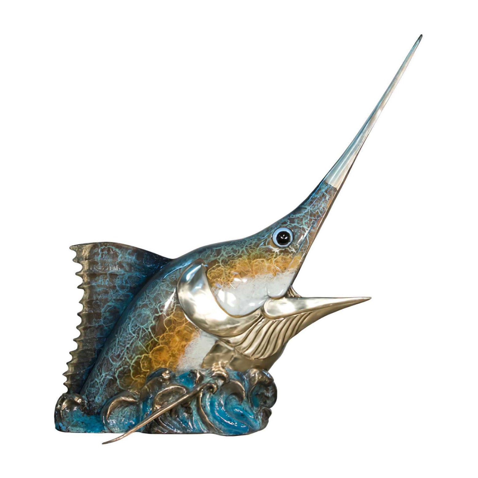 Bronze Marlin Head Sculpture — AllSculptures