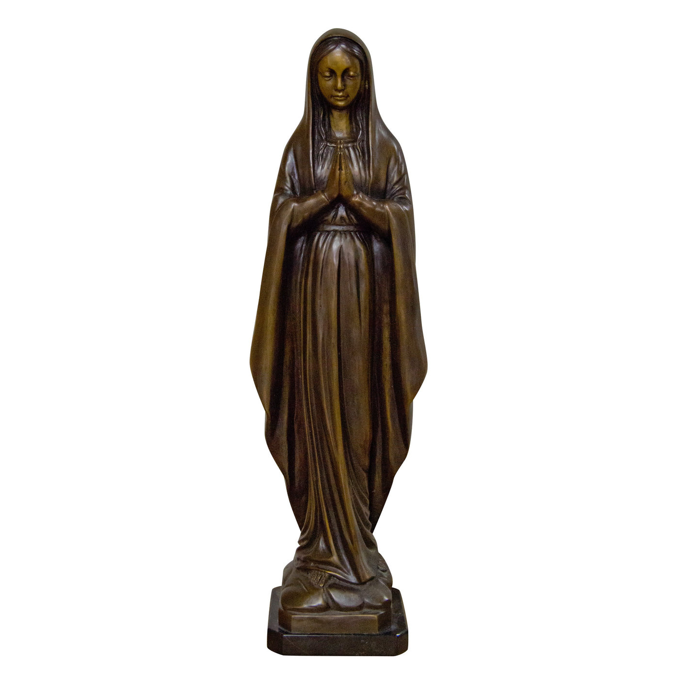 Mary Bronze Sculpture w/Marble Base — AllSculptures