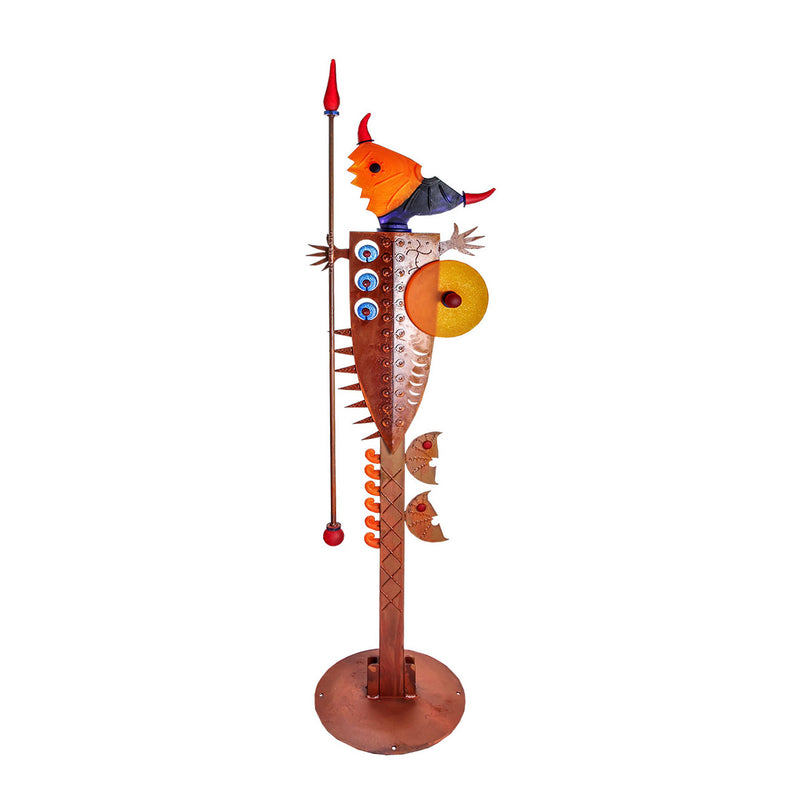Massai Man Art Glass Sculpture