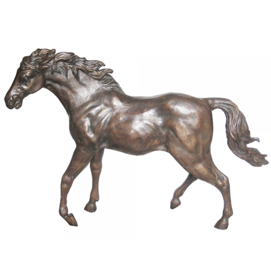 Standing Bronze Horse Sculpture-27"H