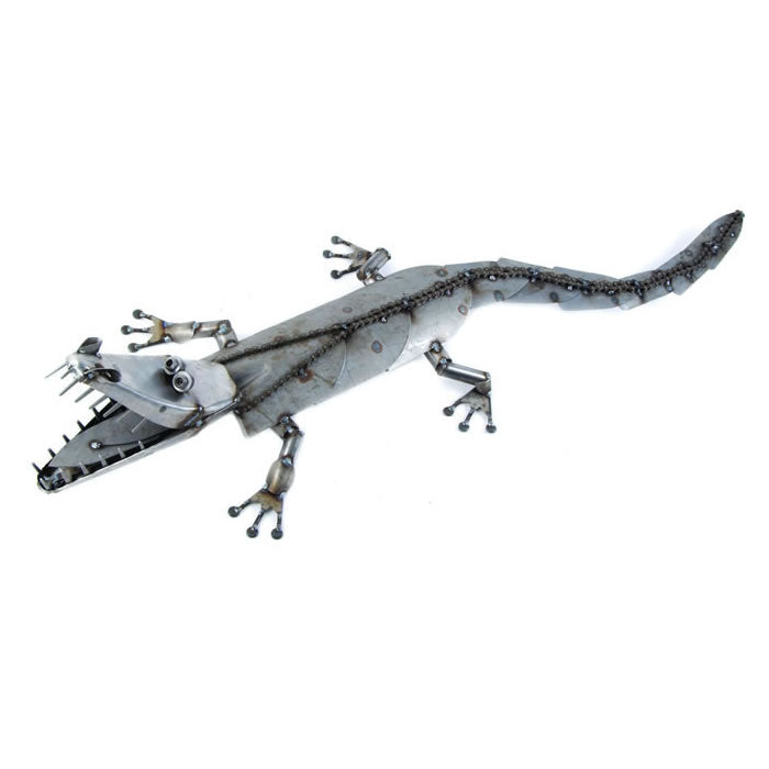 Metal Alligator Sculpture by Yardbirds