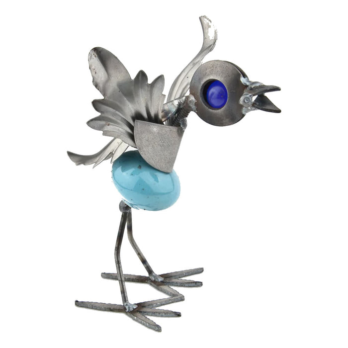 Metal Blue Bird Sculpture by Yardbirds