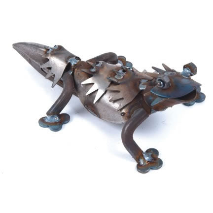 Metal Horny Toad Sculpture