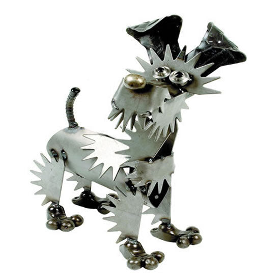 Metal Yorkshire Terrier Sculpture by Yardbirds