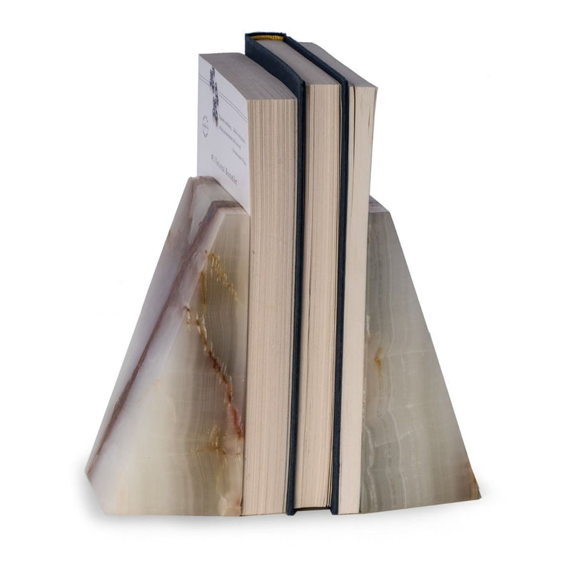 Marble Wedge Bookends- Multiple Color Options