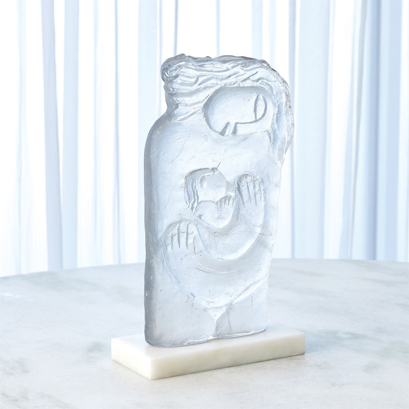 Mother And Child Art Glass Sculpture