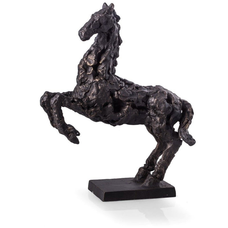 Mustang Horse Sculpture- Glazed Metal