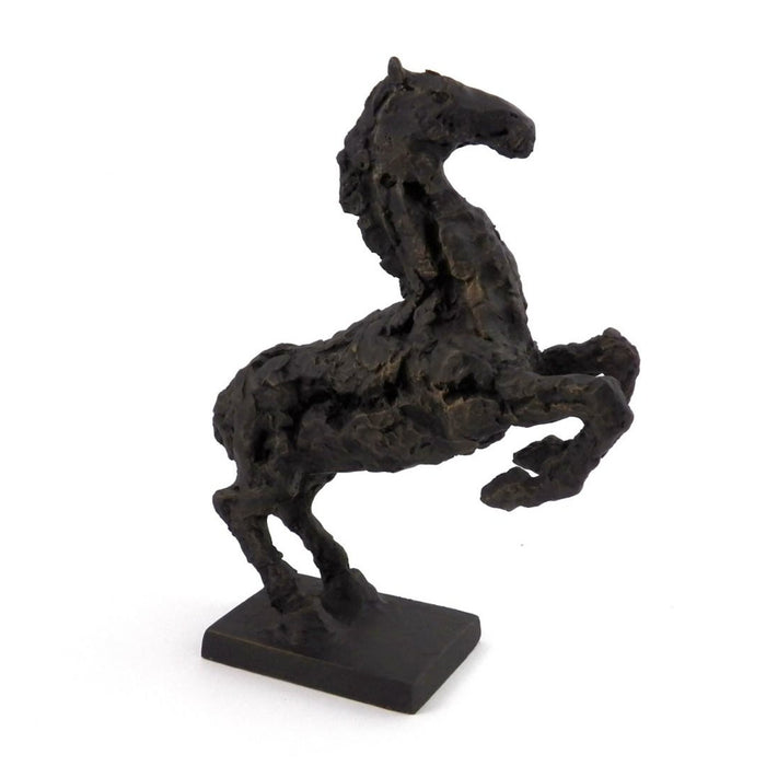 Mustang Horse Sculpture- Glazed Metal