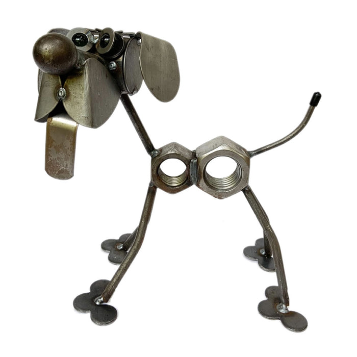 Nuts the Lab  Metal Dog Sculpture by Yardbirds