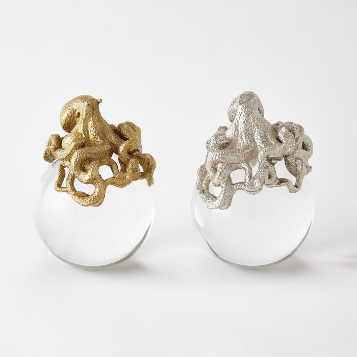 Octopus On Orb Sculpture 2