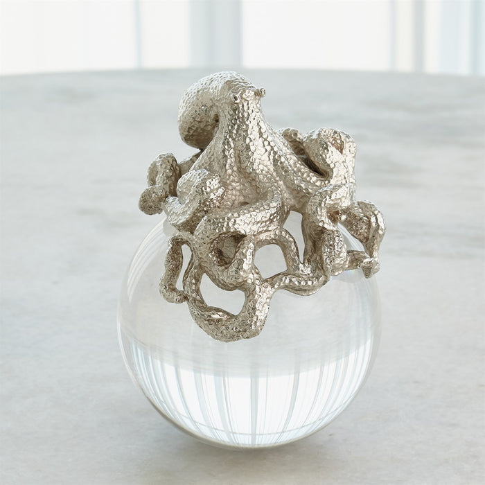 Octopus On Orb Sculpture 4