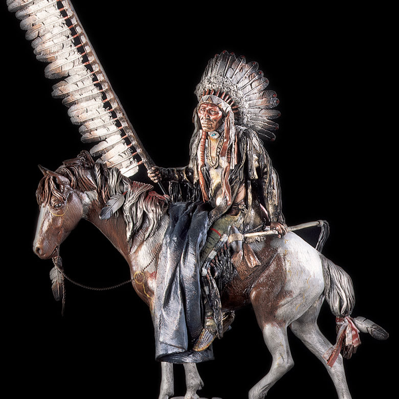 On The Wings of Eagles- Native American Indian Sculpture by David Lemon