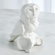 Owl On Branch Sculpture